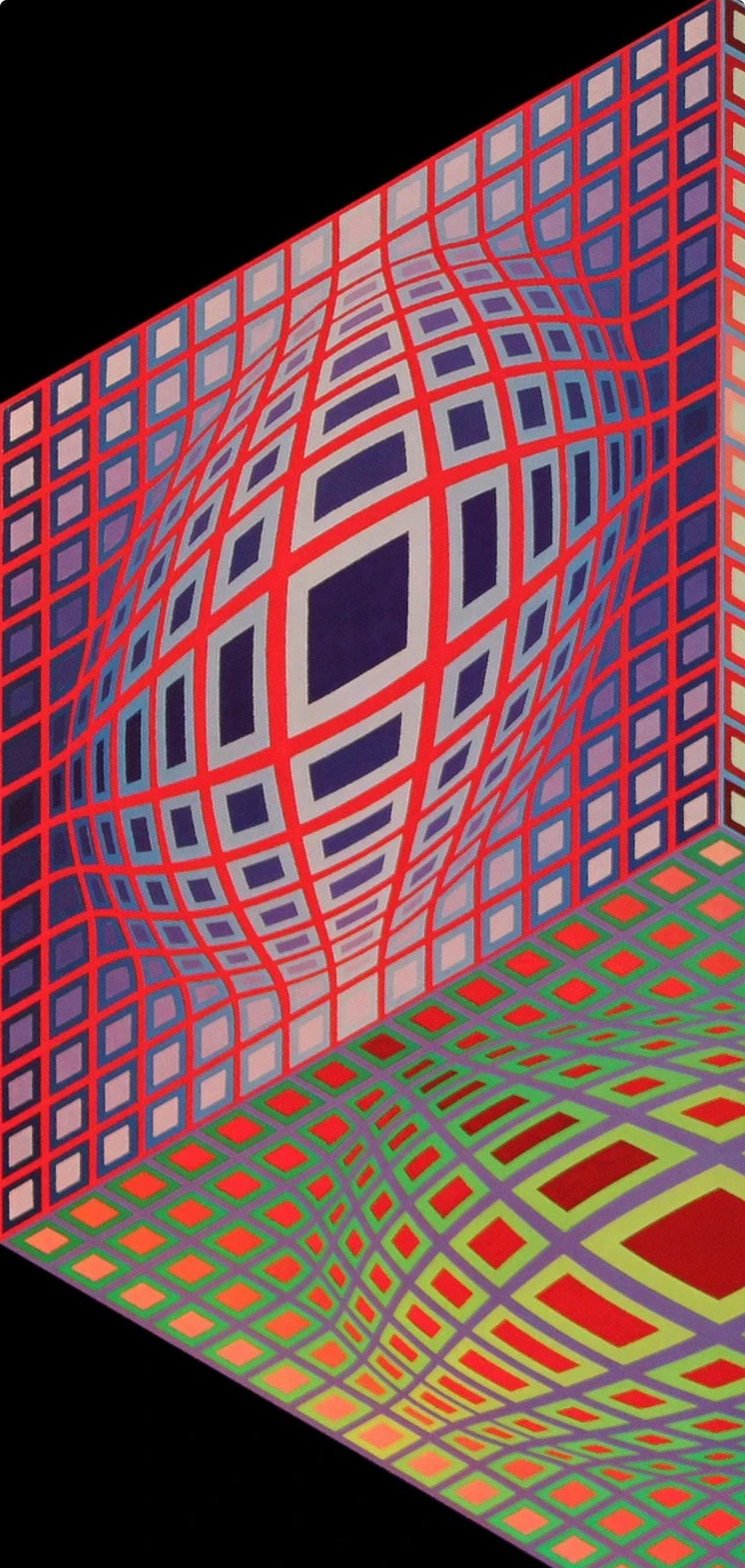 Victor Vasarely, Composition, Progressions I, Hliogravure