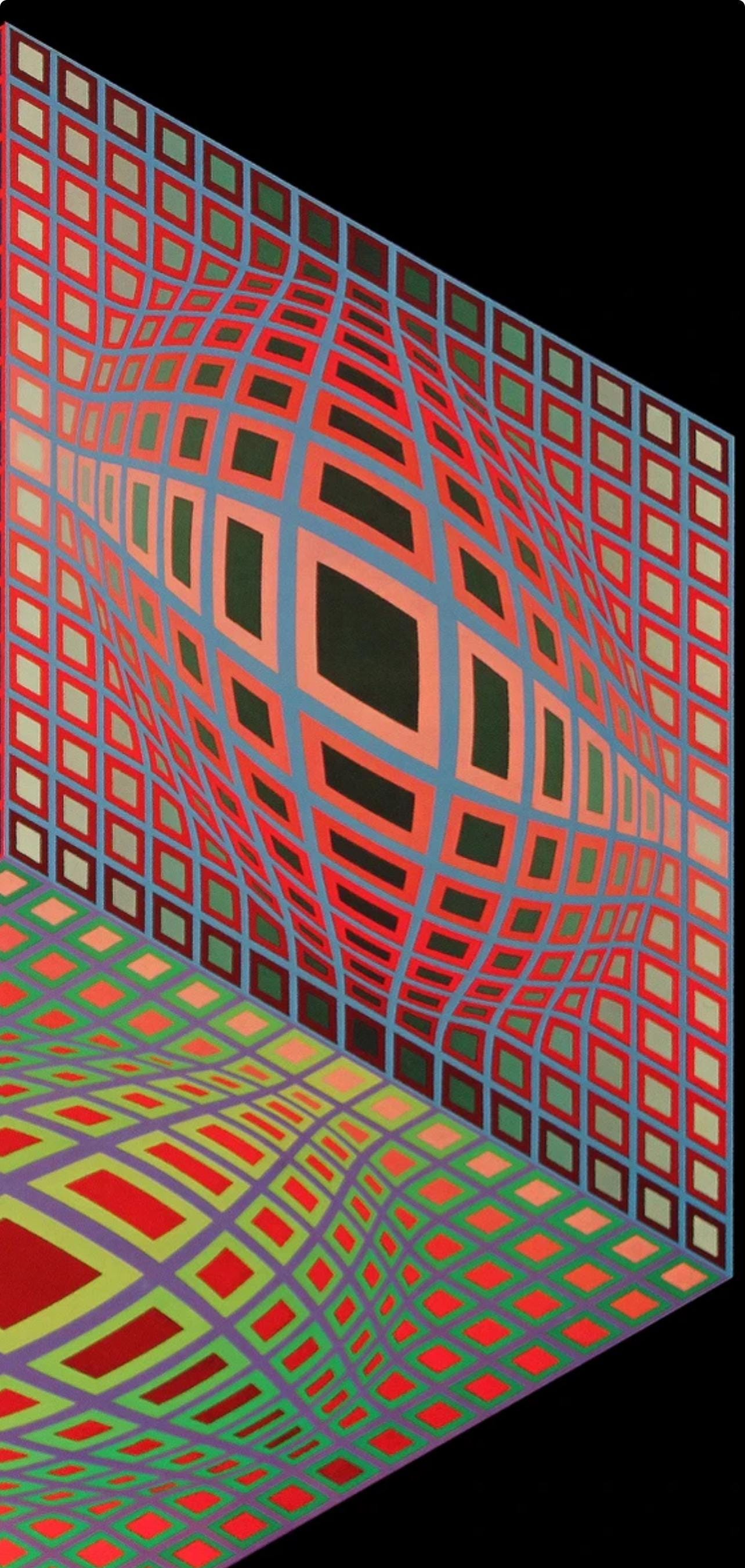 Victor Vasarely, Composition, Progressions I, Hliogravure