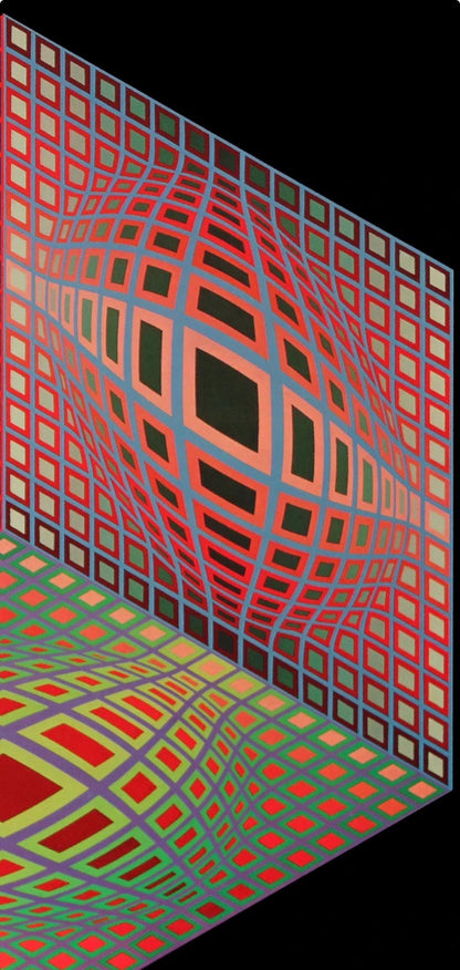 Victor Vasarely, Composition, Progressions I, Hliogravure