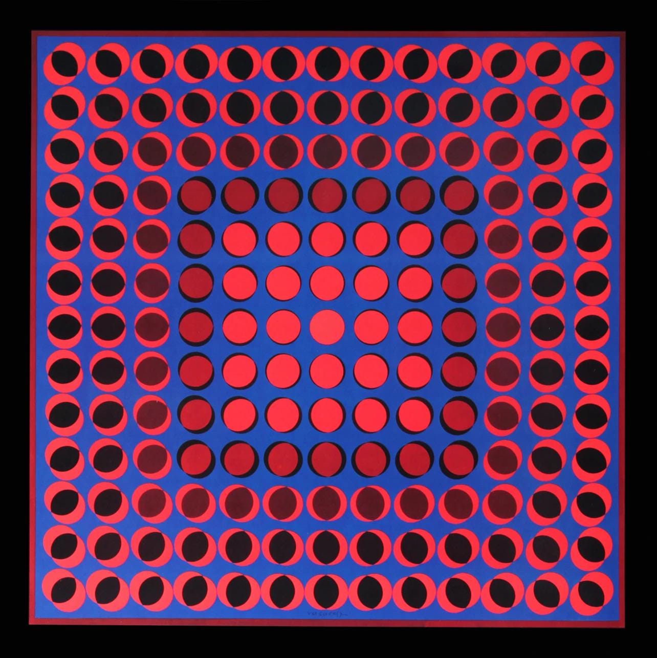 Victor Vasarely, Composition, Progressions I, Hliogravure