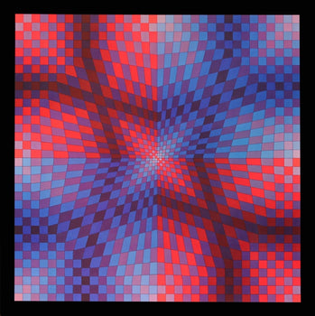 Victor Vasarely, Composition, Progressions I, Hliogravure