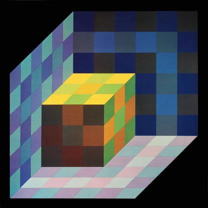 Victor Vasarely, Composition, Progressions I, Hliogravure