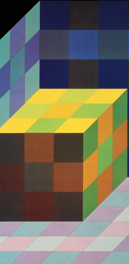 Victor Vasarely, Composition, Progressions I, Hliogravure
