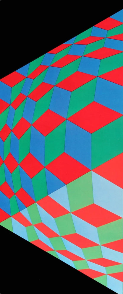 Victor Vasarely, Composition, Progressions Ii, Hliogravure