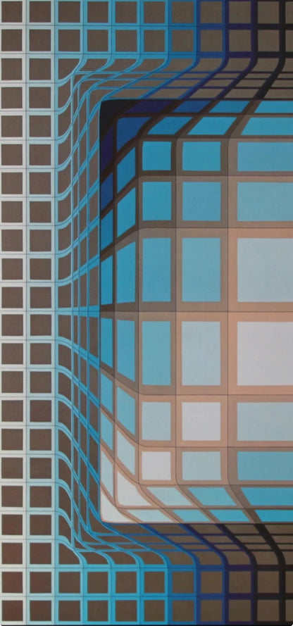Victor Vasarely, Composition, Progressions Ii, Hliogravure