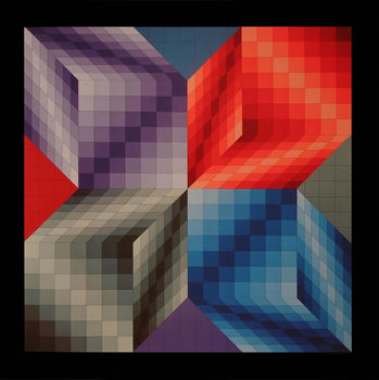 Victor Vasarely, Composition, Progressions Iii, Hliogravure