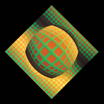 Victor Vasarely, Composition, Progressions Iii, Hliogravure