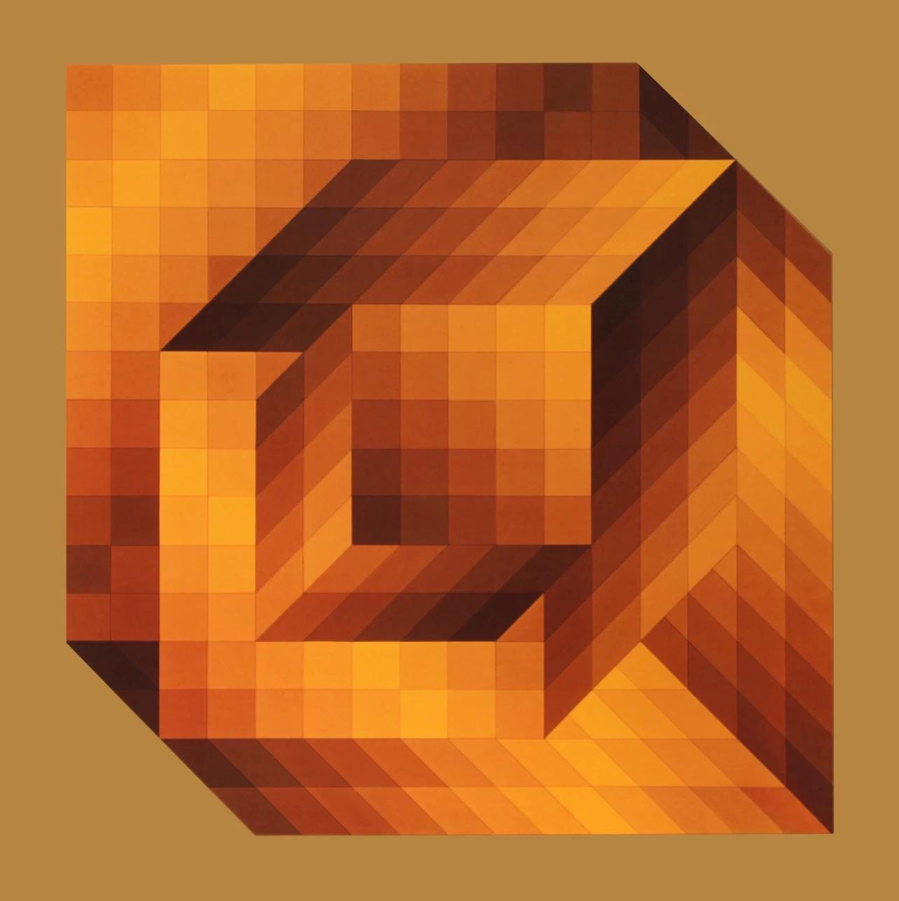 Victor Vasarely, Composition, Progressions Iii, Hliogravure