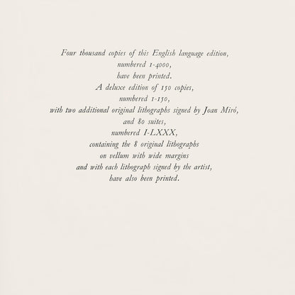 Joan Mir, Composition, (Cramer 249; Mourlot 1257), Joan Mir Lithographs, Lithograph