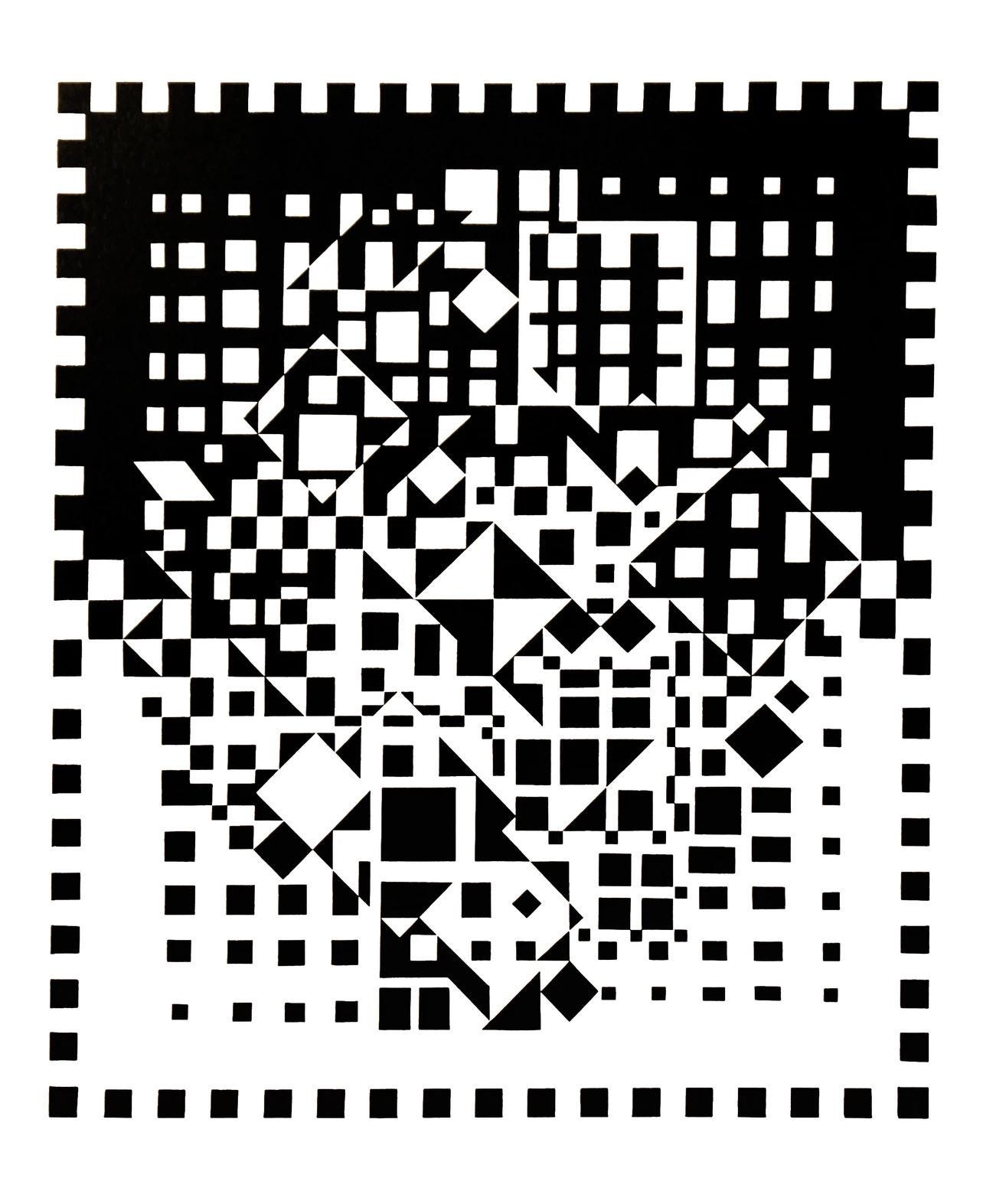 Victor Vasarely, Composition, Croises, Hliogravure