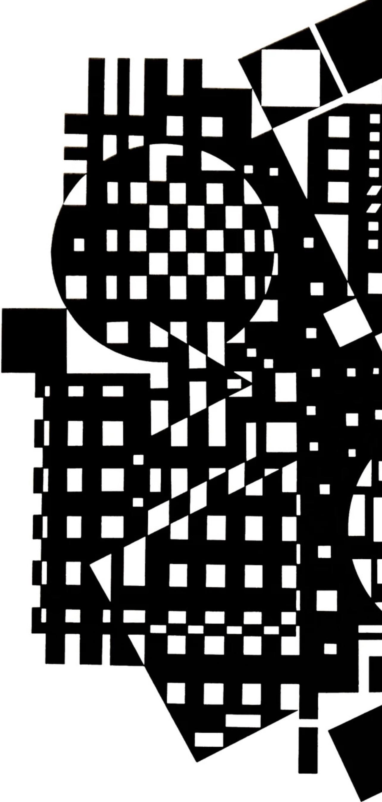 Victor Vasarely, Composition, Croises, Hliogravure