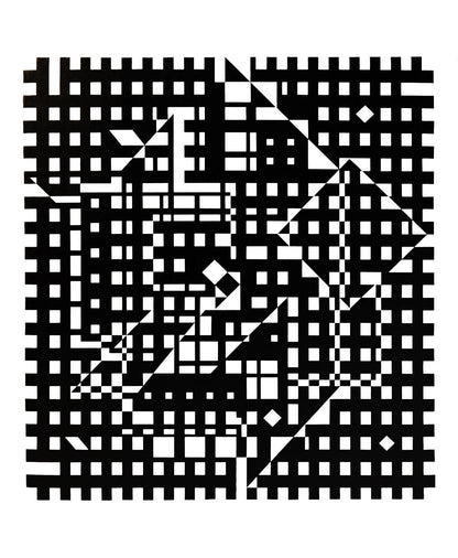 Victor Vasarely, Composition, Croises, Hliogravure