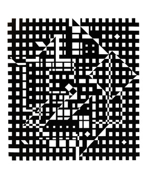 Victor Vasarely, Composition, Croises, Hliogravure