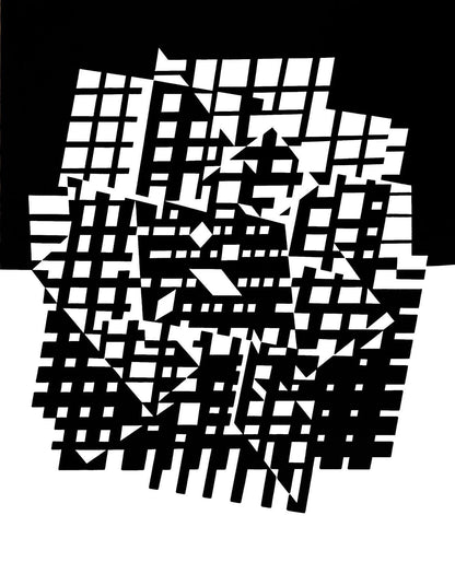 Victor Vasarely, Composition, Croises, Hliogravure