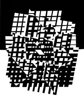 Victor Vasarely, Composition, Croises, Hliogravure