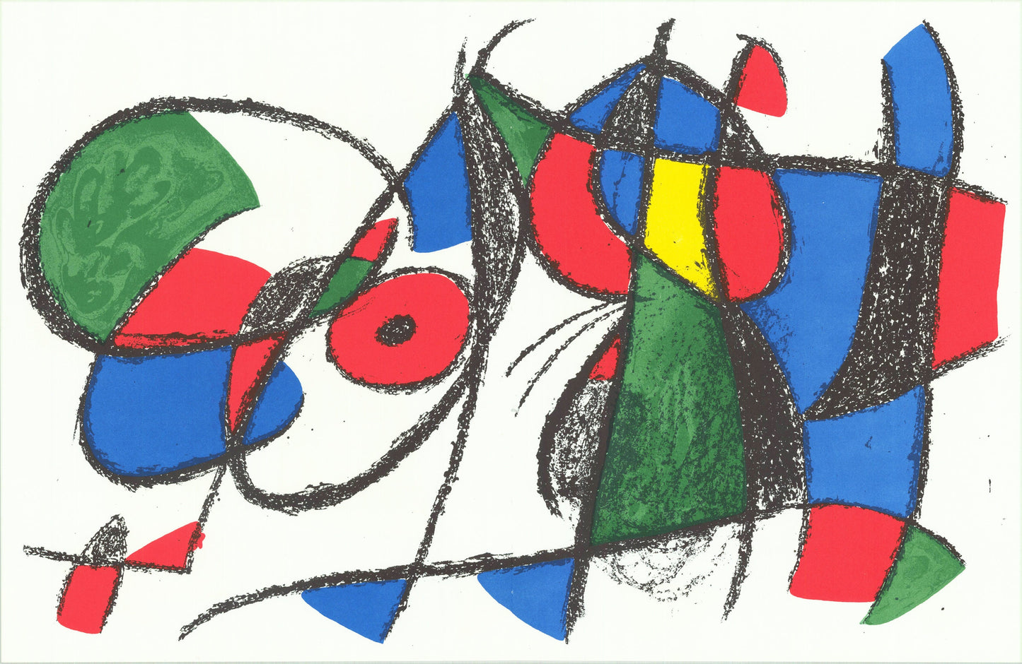 Joan Mir, Composition, (Cramer 198; Mourlot 1044), Joan Mir Lithographs, Lithograph