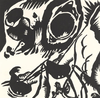 Wassily Kandinsky, Motiv Aus Improvisation 25 (Roethel 105), Xxe Sicle, Woodcut
