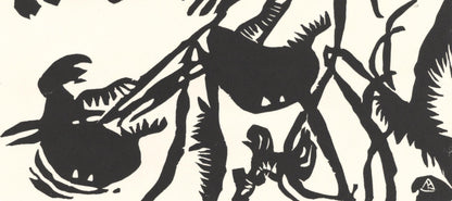 Wassily Kandinsky, Motiv Aus Improvisation 25 (Roethel 105), Xxe Sicle, Woodcut
