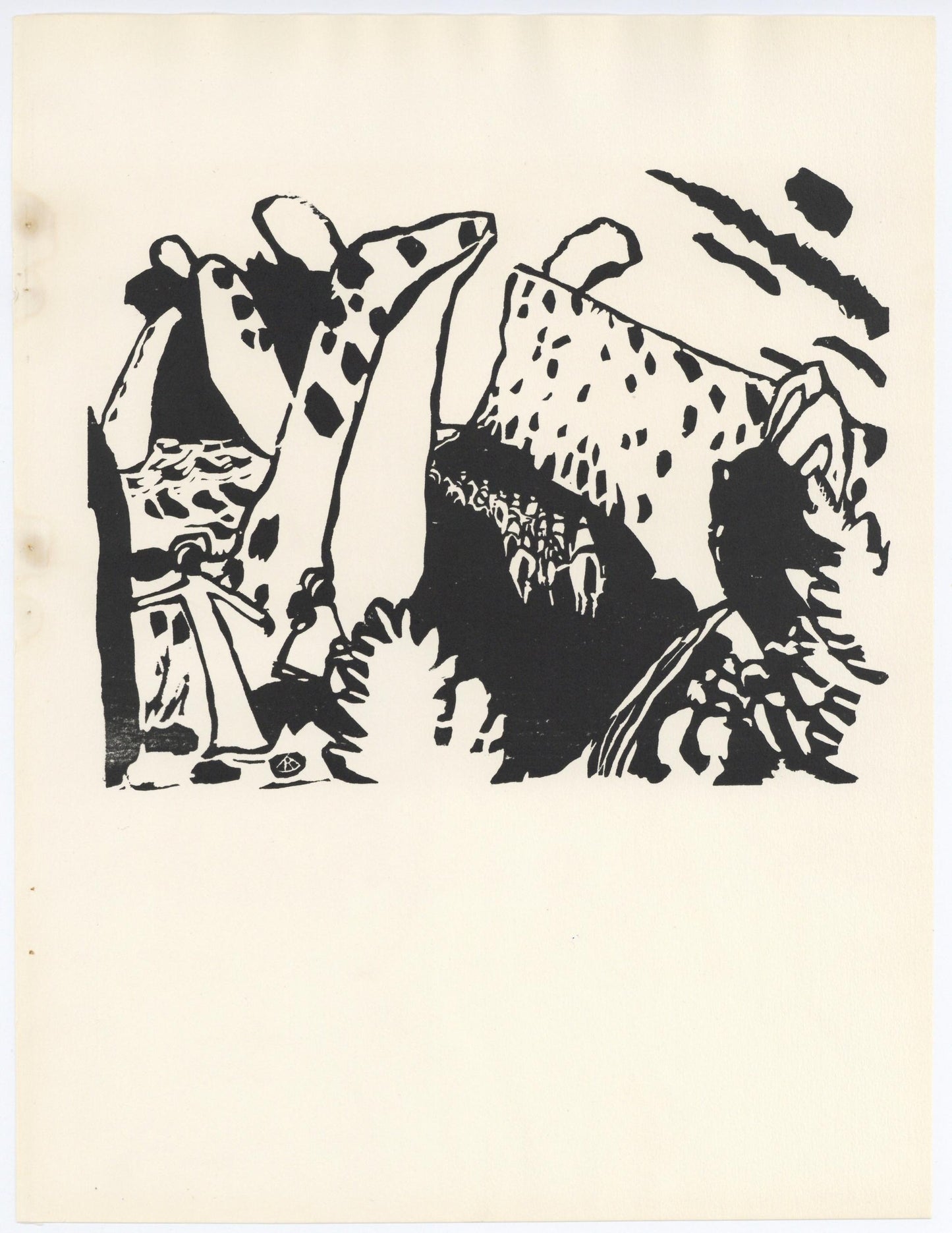 Wassily Kandinsky, Reiterweg (Roethel 111), Xxe Sicle, Woodcut