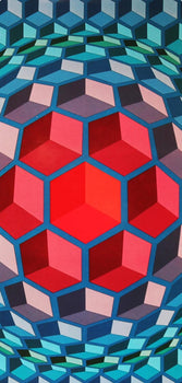 Victor Vasarely, Composition, Progressions I, Hliogravure