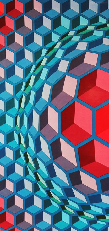 Victor Vasarely, Composition, Progressions I, Hliogravure