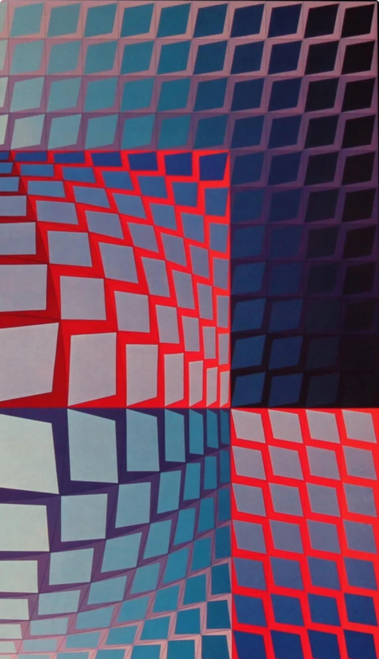 Victor Vasarely, Composition, Progressions I, Hliogravure