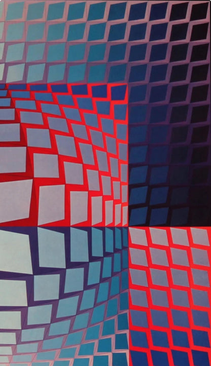 Victor Vasarely, Composition, Progressions I, Hliogravure