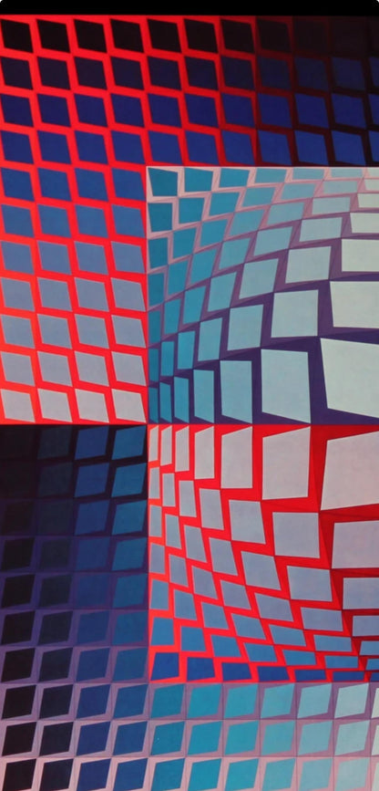Victor Vasarely, Composition, Progressions I, Hliogravure