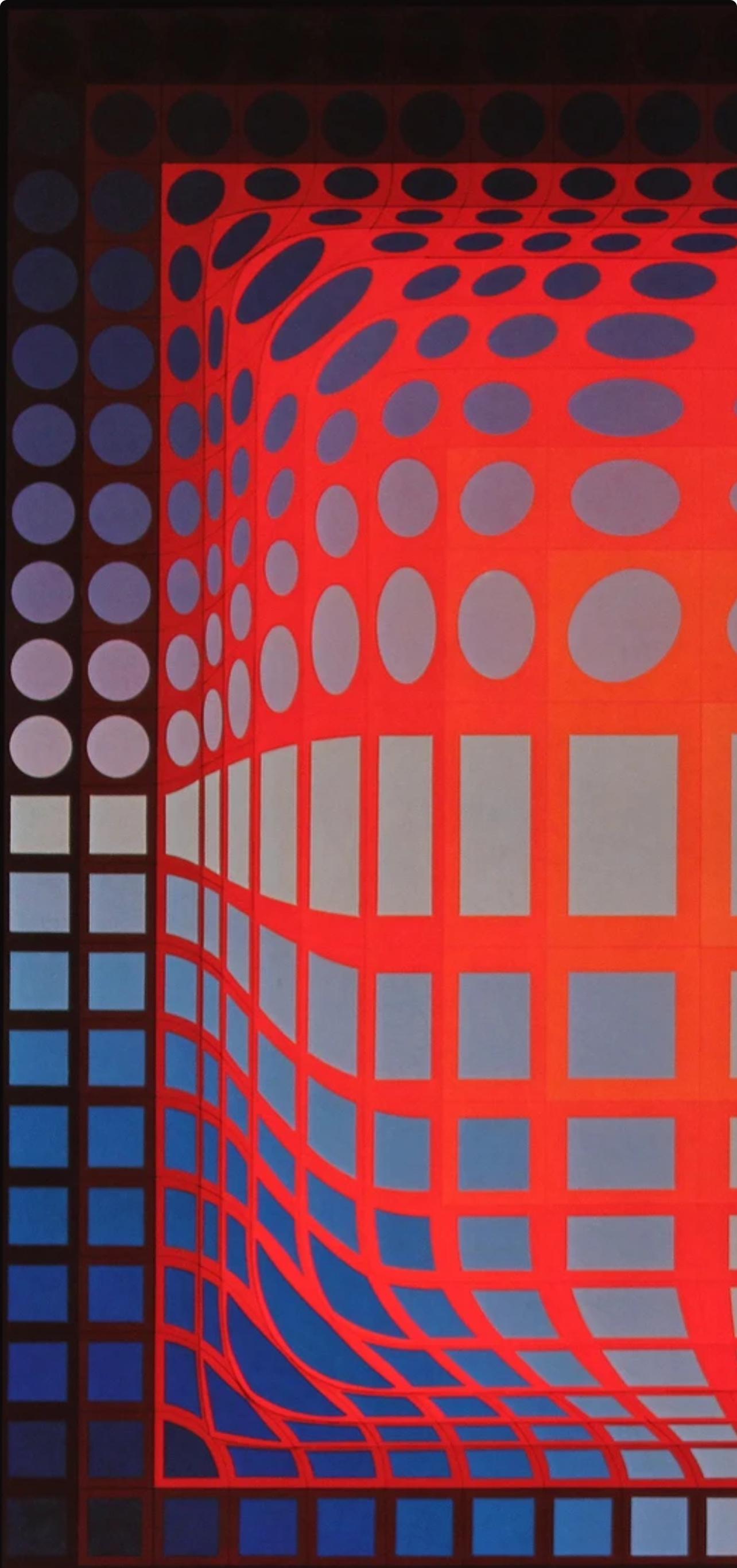 Victor Vasarely, Composition, Progressions I, Hliogravure