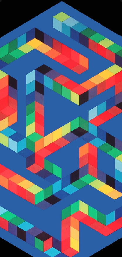 Victor Vasarely, Composition, Progressions I, Hliogravure