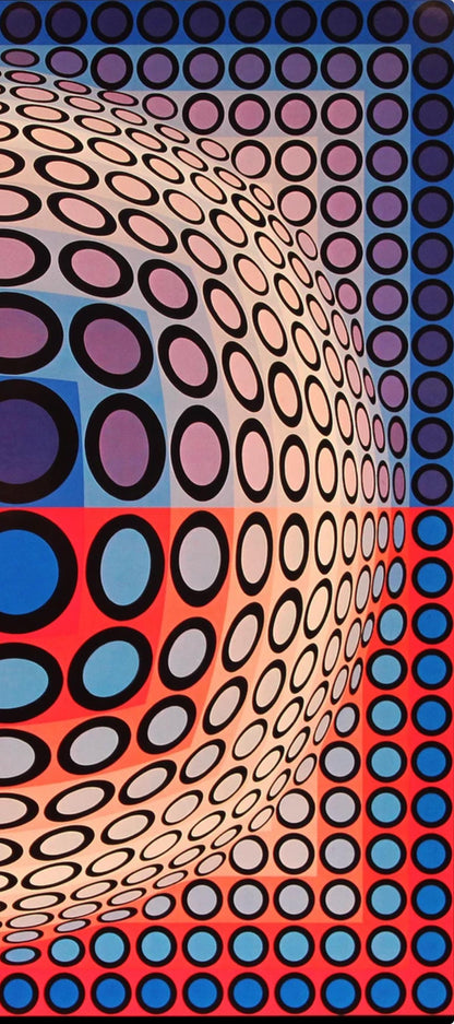 Victor Vasarely, Composition, Progressions I, Hliogravure