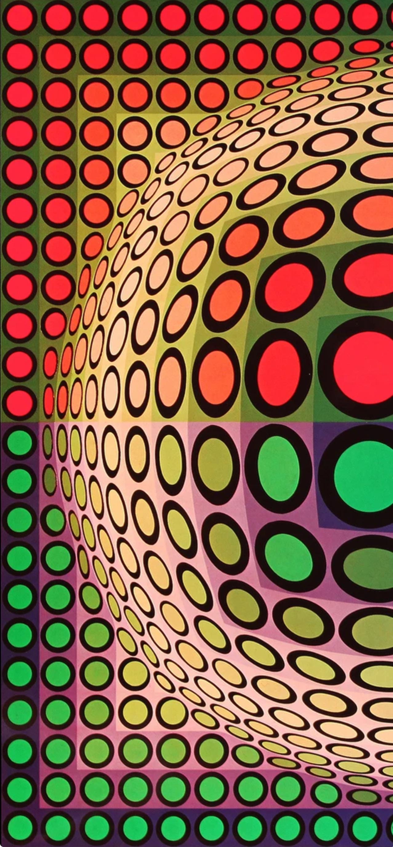 Victor Vasarely, Composition, Progressions I, Hliogravure