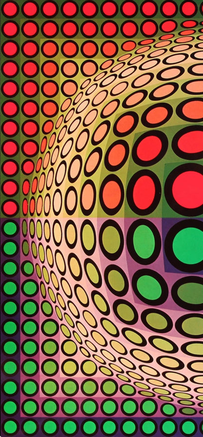 Victor Vasarely, Composition, Progressions I, Hliogravure