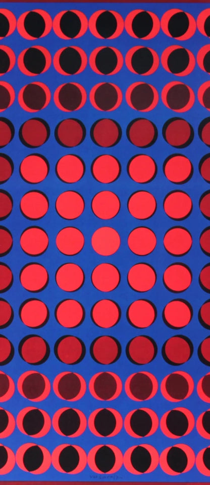 Victor Vasarely, Composition, Progressions I, Hliogravure