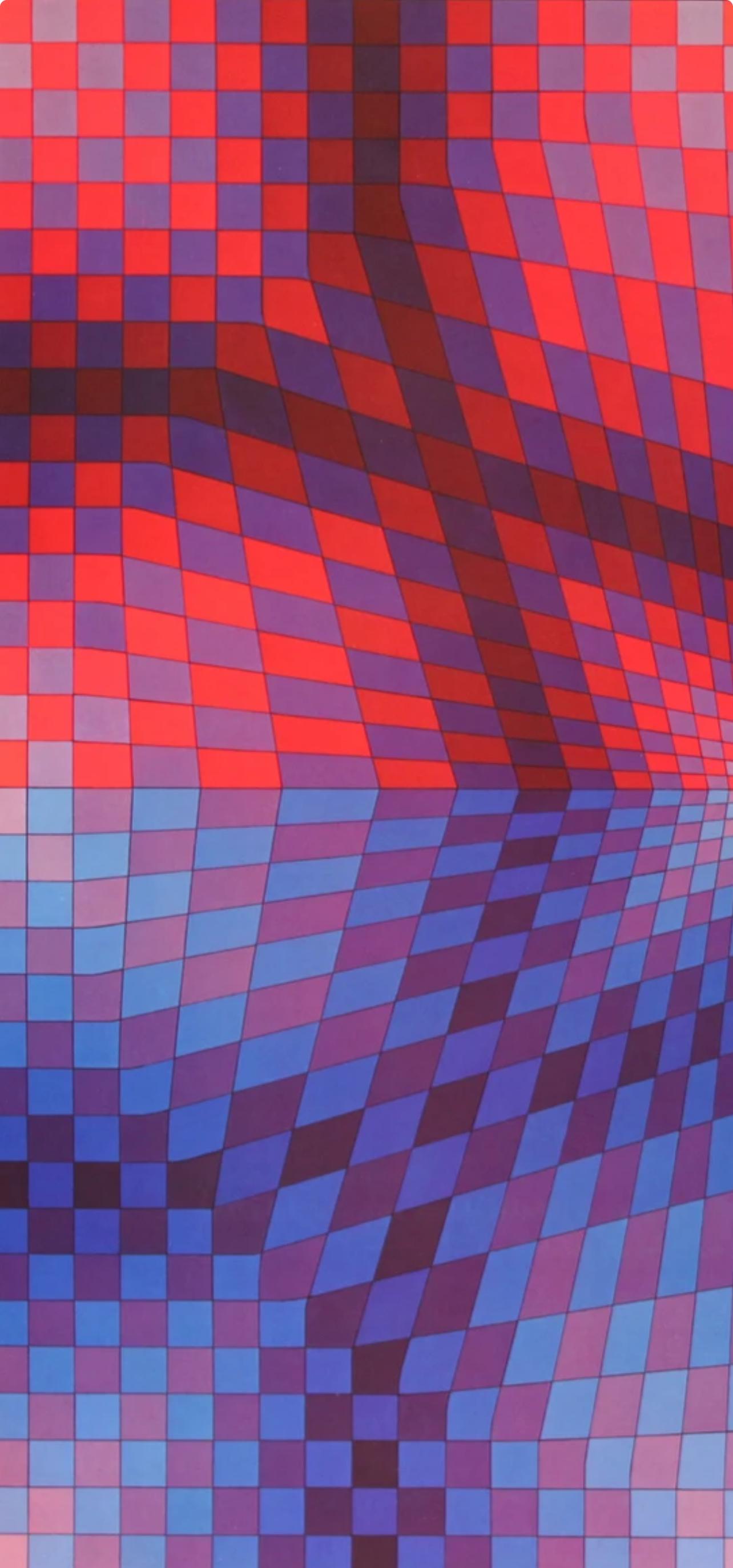 Victor Vasarely, Composition, Progressions I, Hliogravure
