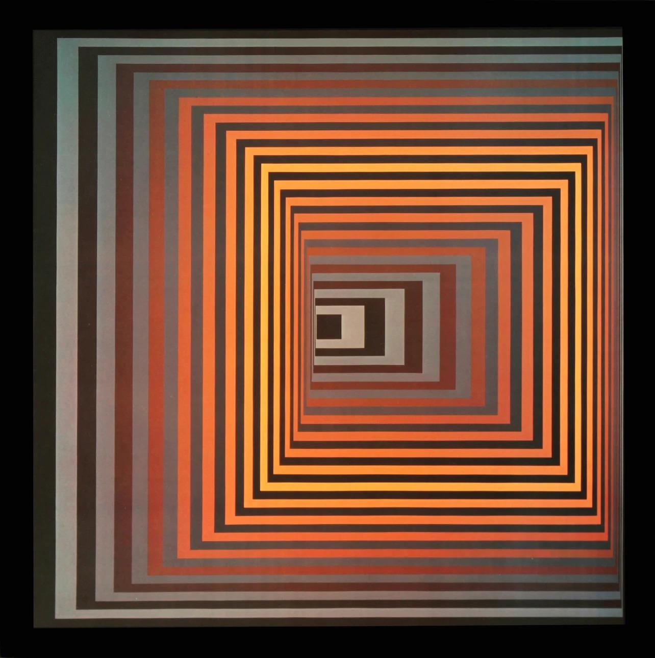 Victor Vasarely, Composition, Progressions I, Hliogravure