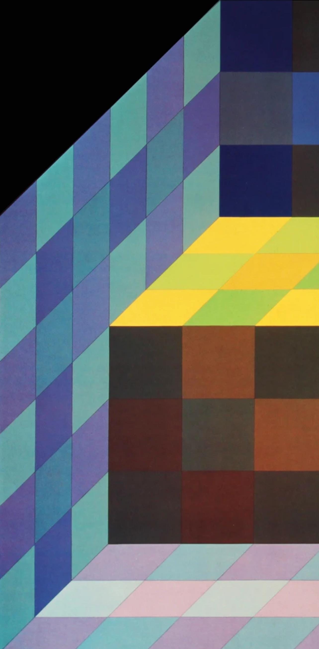 Victor Vasarely, Composition, Progressions I, Hliogravure