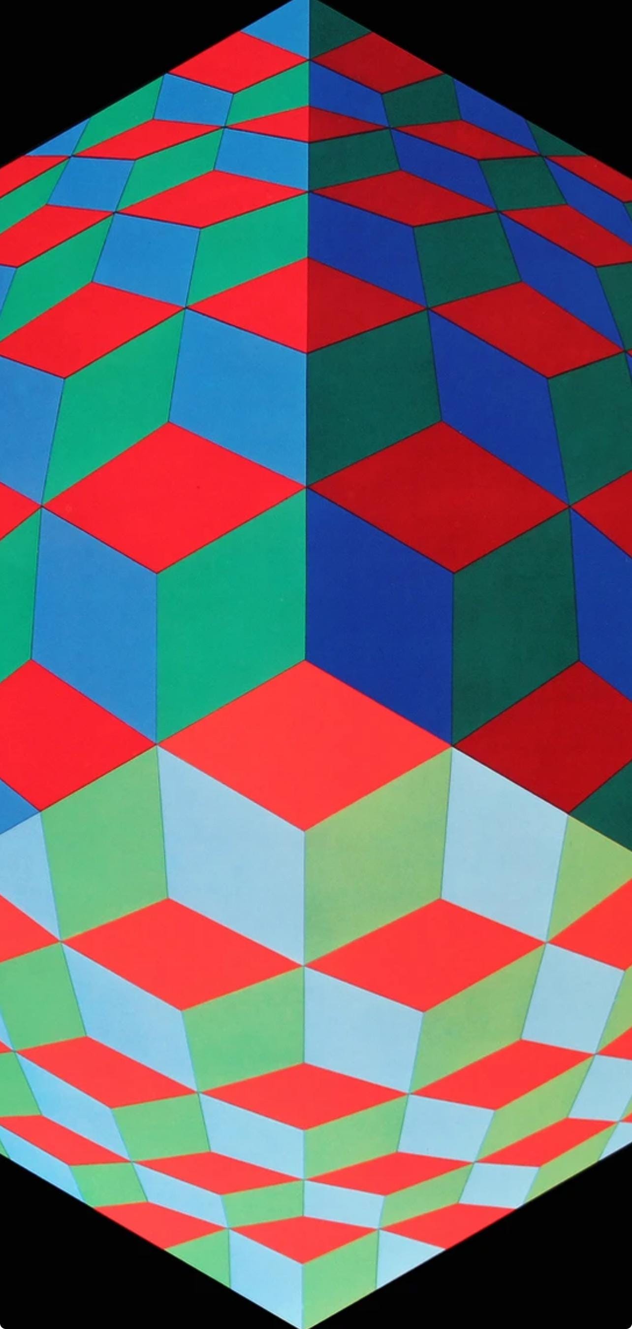 Victor Vasarely, Composition, Progressions Ii, Hliogravure