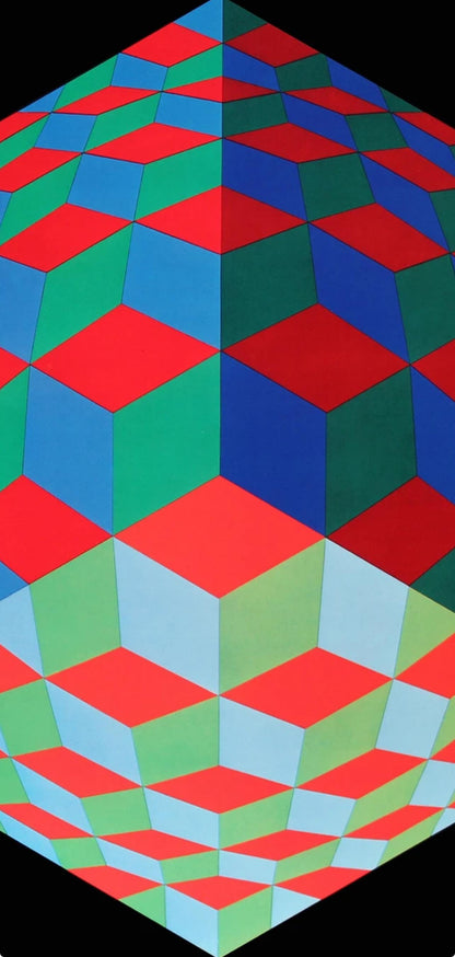 Victor Vasarely, Composition, Progressions Ii, Hliogravure