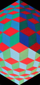 Victor Vasarely, Composition, Progressions Ii, Hliogravure