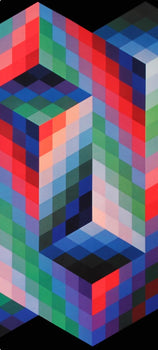 Victor Vasarely, Composition, Progressions Ii, Hliogravure
