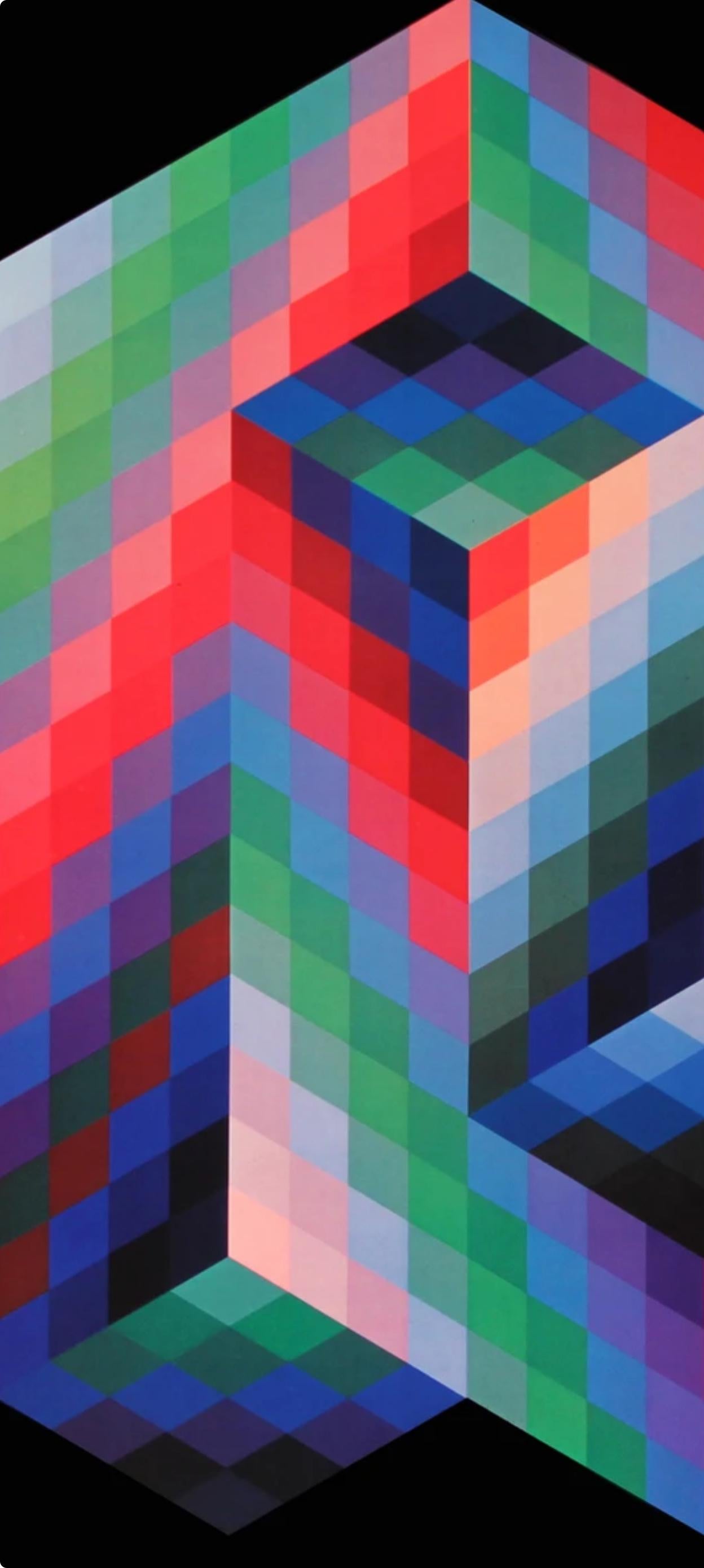 Victor Vasarely, Composition, Progressions Ii, Hliogravure