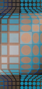 Victor Vasarely, Composition, Progressions Ii, Hliogravure