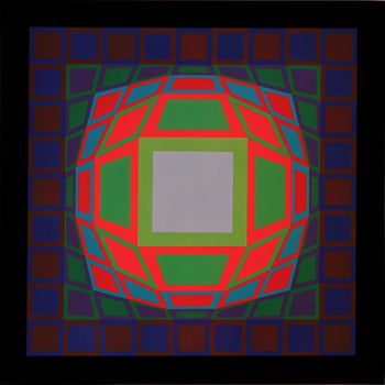 Victor Vasarely, Composition, Progressions Iii, Hliogravure