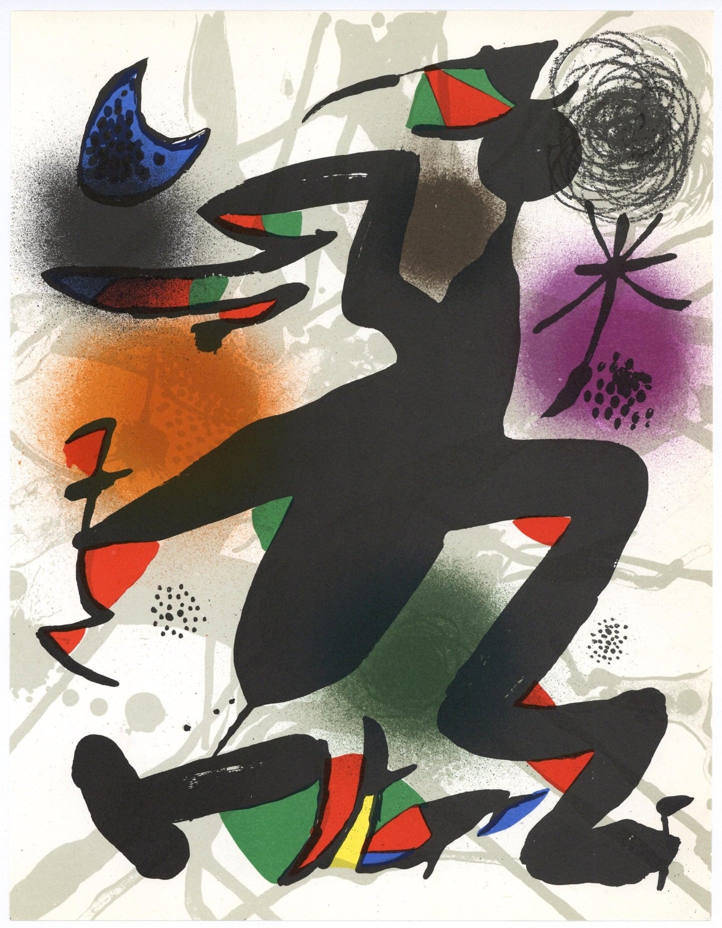 Joan Mir, Composition, (Cramer 230; Mourlot 1116), Joan Mir Lithographs, Lithograph
