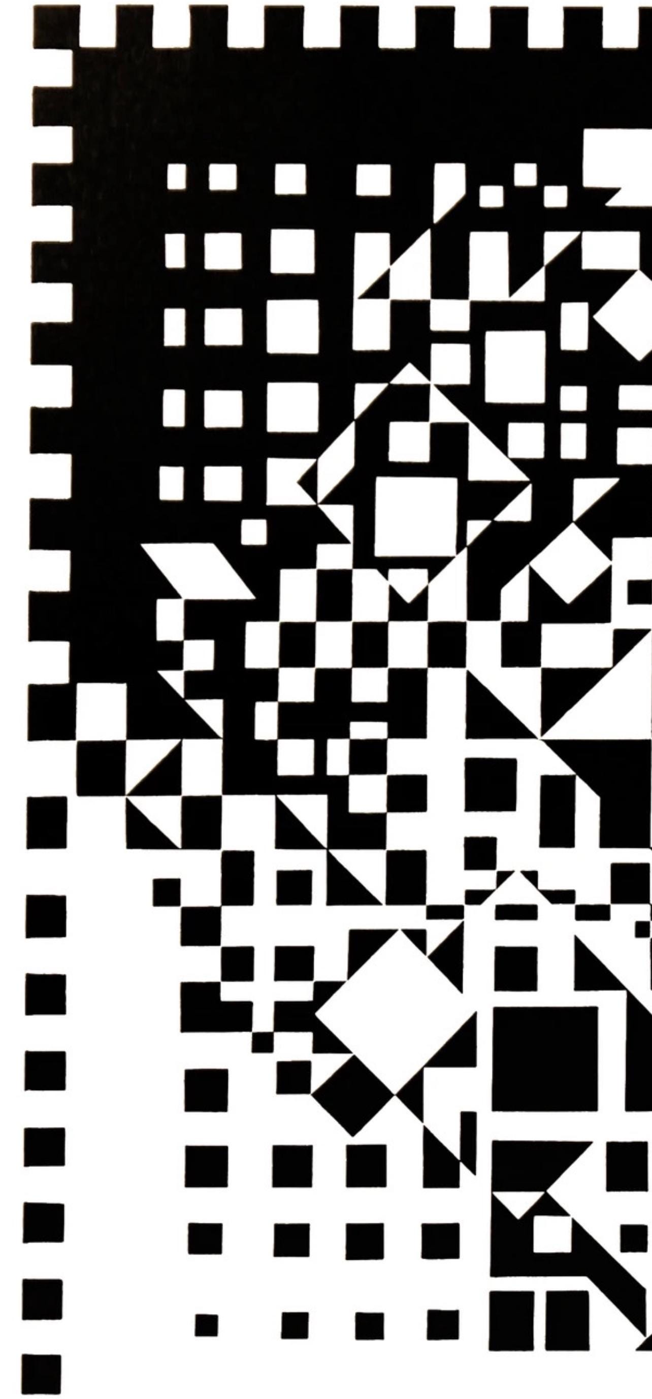 Victor Vasarely, Composition, Croises, Hliogravure