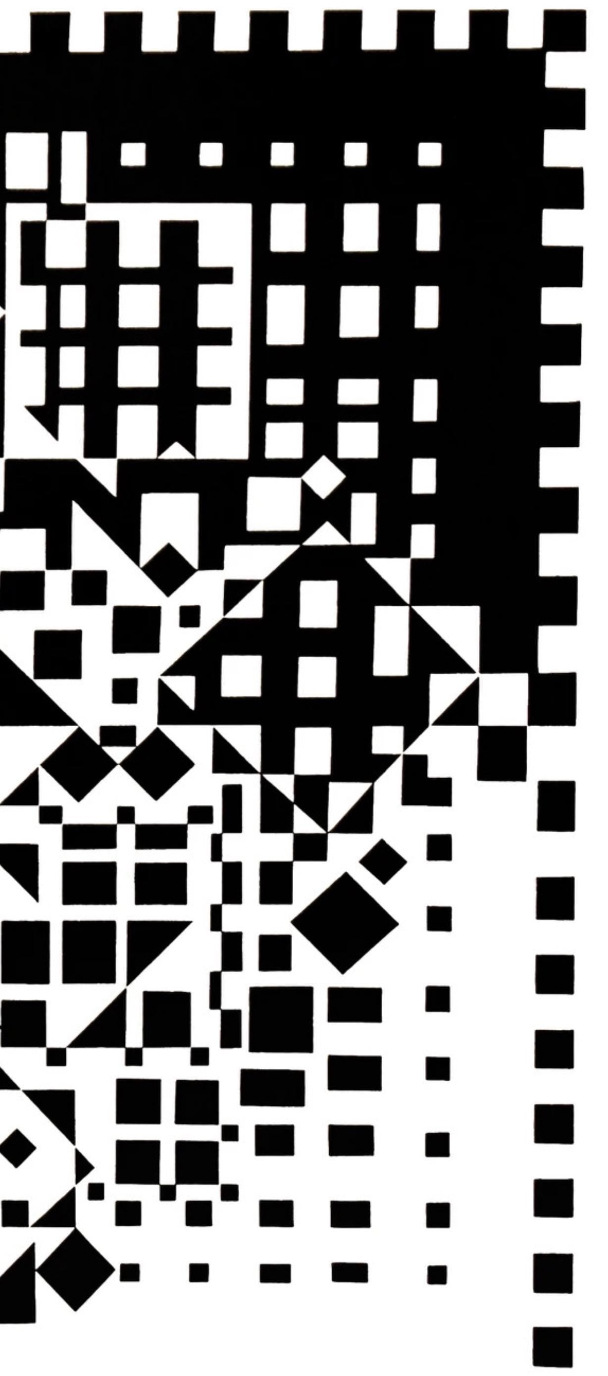 Victor Vasarely, Composition, Croises, Hliogravure