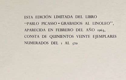 Pablo Picasso, Picador (Orozco 214), Grabados Al Linleo, Linocut