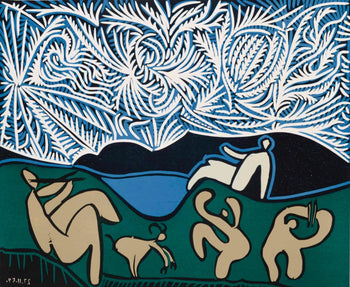 Pablo Picasso, Bacchanal With Kid And Spectator (Orozco 214), Grabados Al Linleo, Linocut