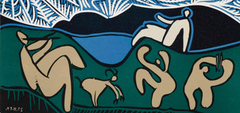 Pablo Picasso, Bacchanal With Kid And Spectator (Orozco 214), Grabados Al Linleo, Linocut